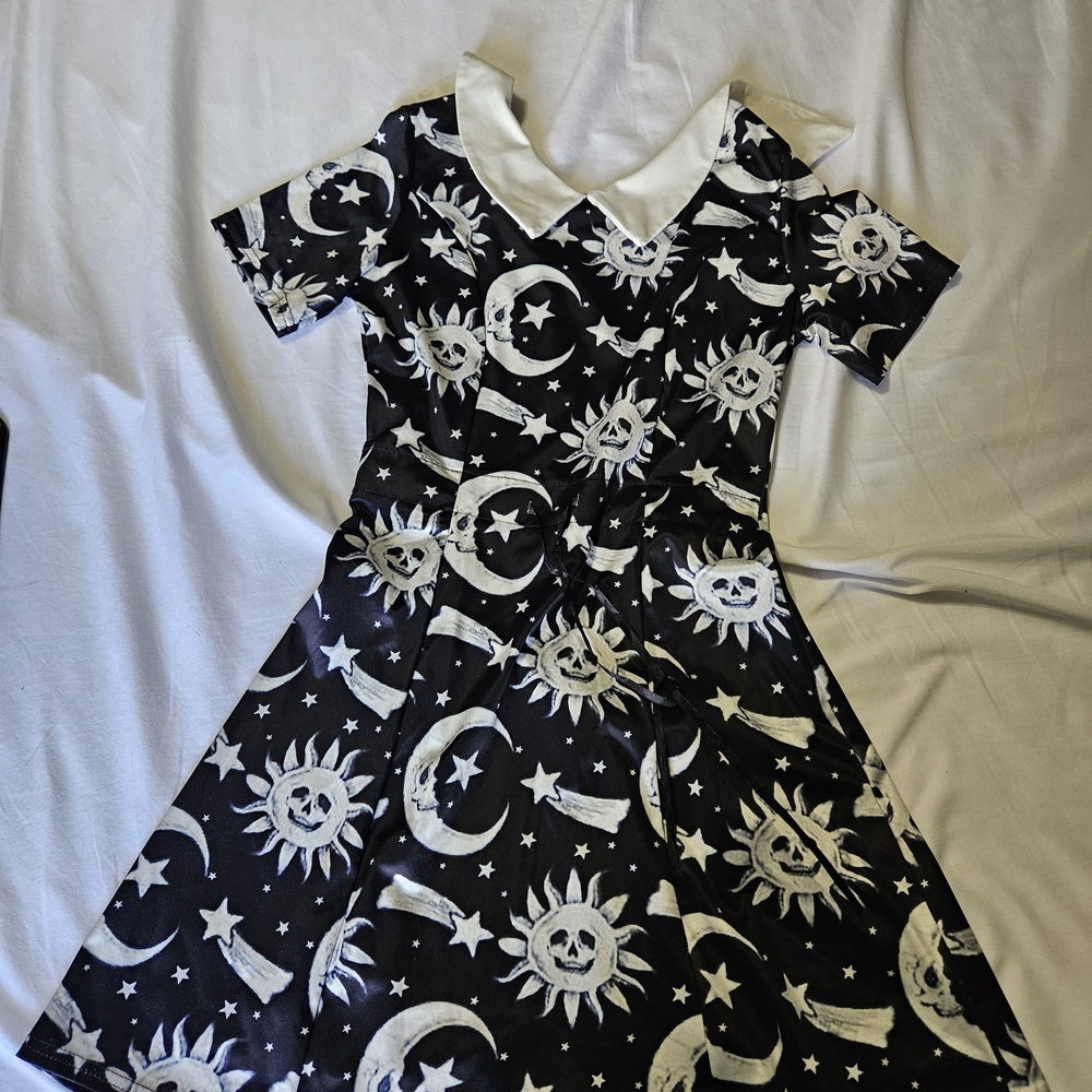 Black and White Celestial Dress